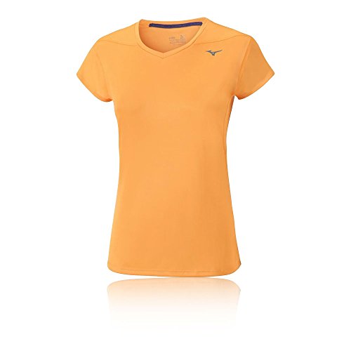 Mizuno Damen Core Tee T-Shirt, Orange Pop, XS von Mizuno