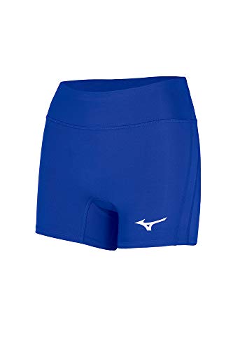 Mizuno Damen Volleyball-Shorts mit erhöhter Innenbeinlänge 10,2 cm, Königsblau, Größe XL von Mizuno