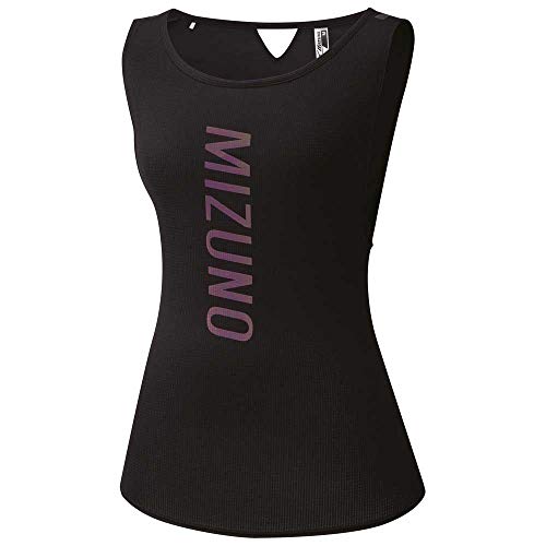 Mizuno Herren Dryaeroflow Tank ärmelloses T-Shirt, schwarz, M von Mizuno
