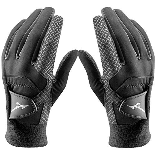 Mizuno Herren Thermagrip Golf-Handschuhe - Paar - Schwarz - XL von Mizuno