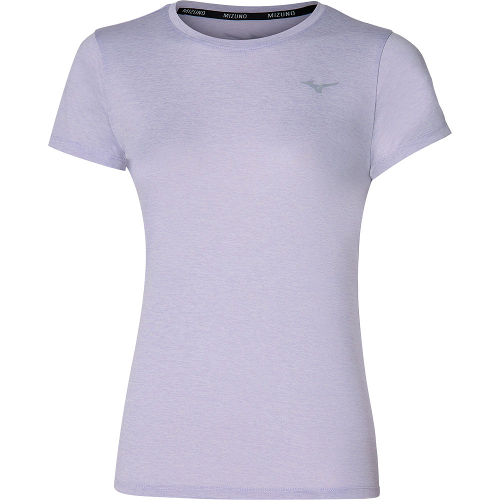 Mizuno Impulse Core Short Sleeve T-shirt Lila L Frau von Mizuno