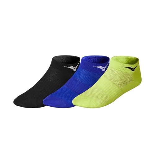 Mizuno Mid 3P Socke Neolime/A Blue/Black M von Mizuno