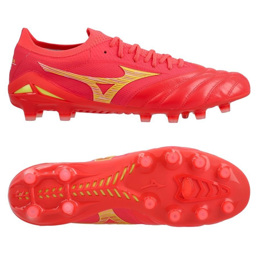 Mizuno Morelia Neo IV Beta Made in Japan FG/AG Release -Bolt/Fiery Coral von Mizuno