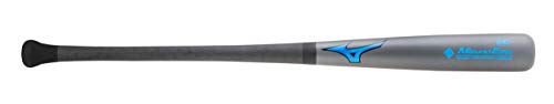 Mizuno Mzmc 243 Maple/Carbon Elite Wood Baseball Bat Baseballschläger aus Ahorn MZMC243, Grau/Blau, 32 inch/29 oz von Mizuno
