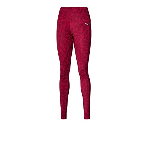 Mizuno Printed Running Tights Persian Red L von Mizuno