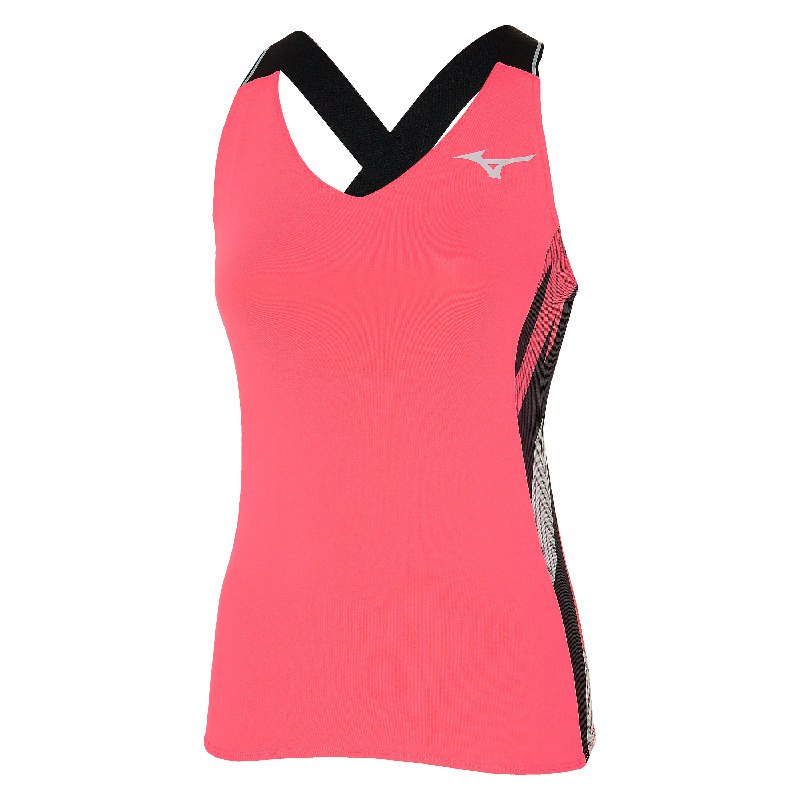 Mizuno Printed Sleeveless T-shirt Rosa L Frau von Mizuno