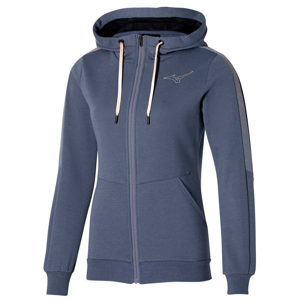 Mizuno Release Full Zip Sweatshirt Blau XL Frau von Mizuno