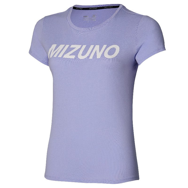 Mizuno K2ga1802 Short Sleeve T-shirt Lila L Frau von Mizuno