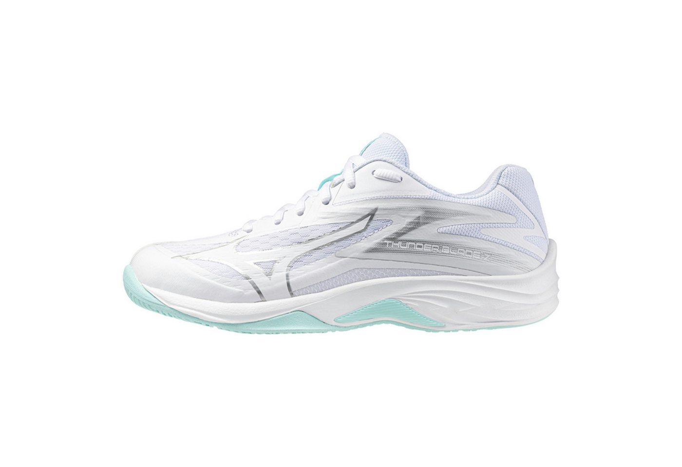 Mizuno THUNDER BLADE Z - Damen Volleyballschuh - White/Blue Tint Hallenschuh von Mizuno