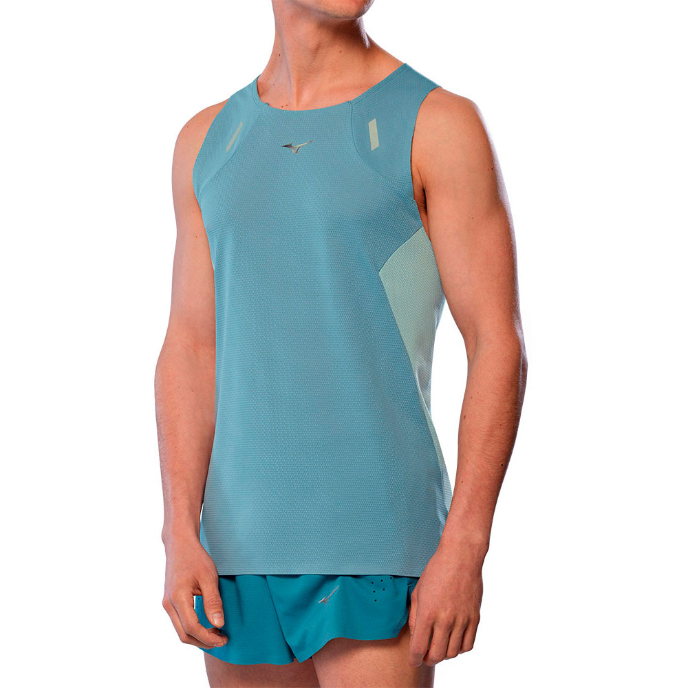 Mizuno Tech Light Sleeveless T-shirt Blau XS Mann von Mizuno