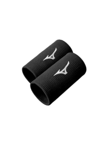 Mizuno Unisex-Armband lang 1 Paar, schwarz/weiß, Einheitsgröße von Mizuno