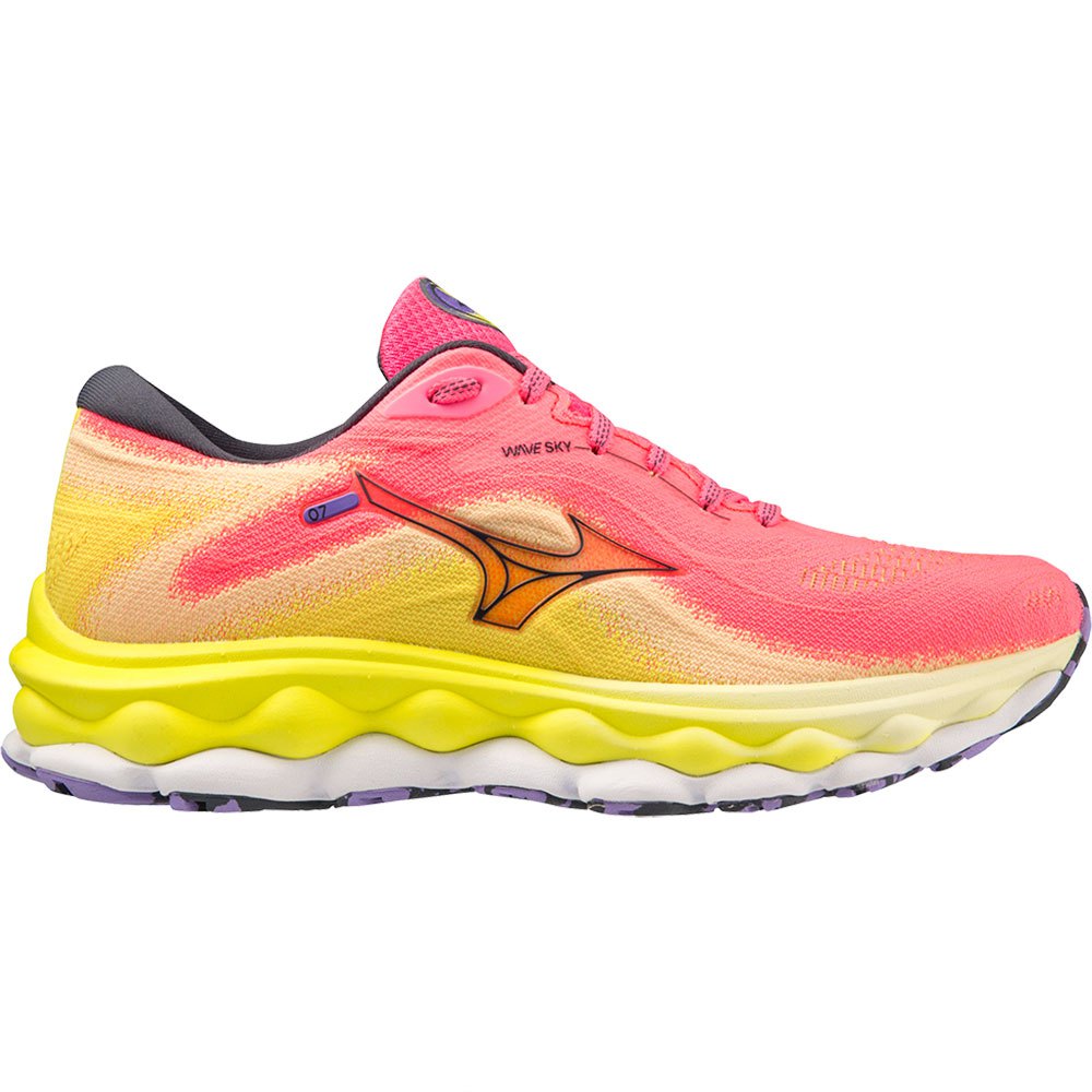 Mizuno Wave Sky 7 Running Shoes Gelb,Rosa EU 38 1/2 Frau von Mizuno