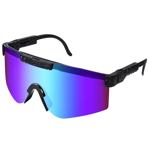 Mkitnvy Fahrradbrille, Sport Sonnenbrille, Polarisierte Sportbrille für Herren Damen, Fahrrad Sonnenbrille UV 400 Schutz,Schutzbrille für Outdooraktivitäten Radfahren Laufen Glof von Mkitnvy
