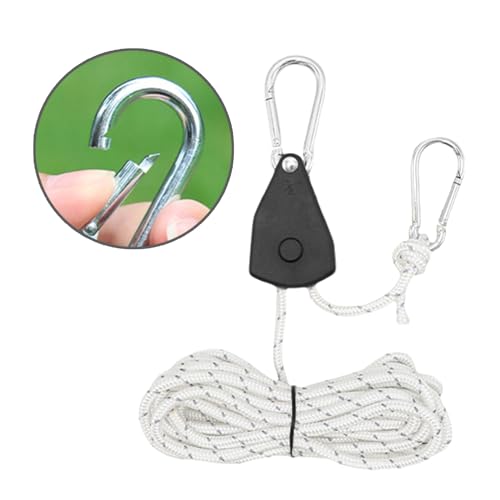 Mllepjdh Ratchet Grow Light Tent Rope Clip Hanger For Camping Markisen Wind Rope Tent Fixed Buckle Pulleys Tensioner With Hook Rope Clip Hanger von Mllepjdh
