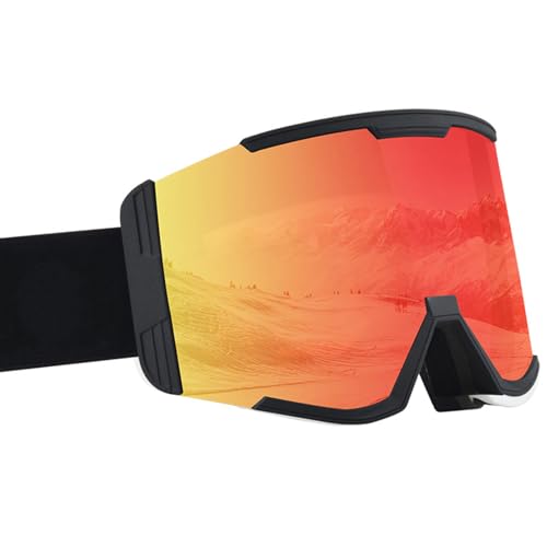 Skibrille Für Männer Und Frauen Schnee Und Snowboardbrille UV Schutz Anti Beschlag Linse Schneebrille Große Vision Skating Brille Schneebrille von Mllepjdh
