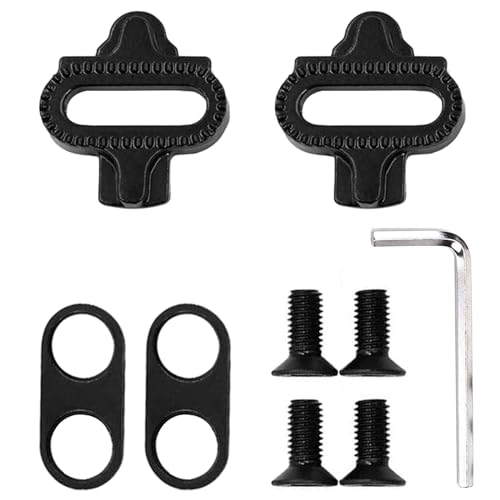 Mmgoqqt Bike Pedal Cleats Set, Pedalplatten Fahrradzubehör, Rennrad Pedalplatten Indoor Cycling Pedals Cleat Set, Fahrrad Schuhplattenset Kompatibel, für Rennradschuhe Herren Fahrradschuhe Damen von Mmgoqqt