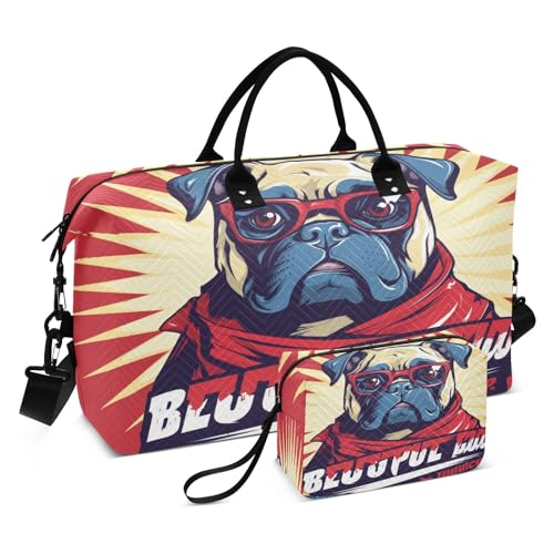 Coole Reisetasche für Hunde, Fitnessstudio, Yoga, Handgepäcktasche für Männer und Frauen, Wochenendtasche, Cooler Hund, Einheitsgröße, Reisetasche von Mnsruu
