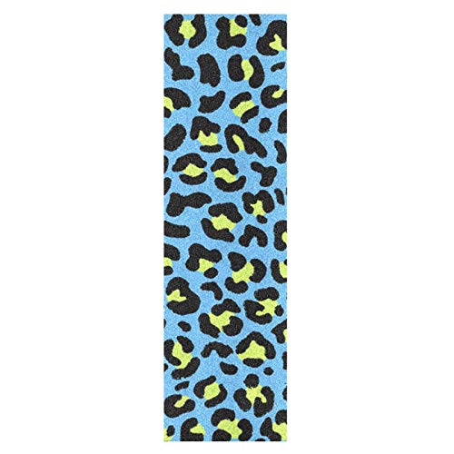 MNSRUU Skateboard Griptape blau gelb Leopard Griptape Schleifpapier für Roller Rollerboard, 22,9 x 83,1 cm von Mnsruu