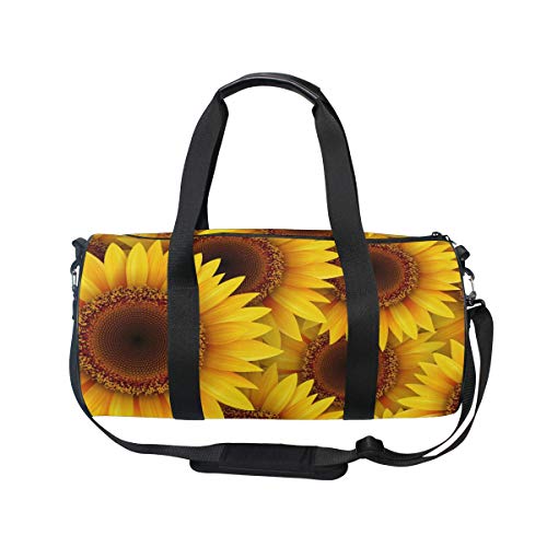 MNSRUU Sport-Sporttasche, Sonnenblumen-Design, für Damen und Herren, Gelb von Mnsruu