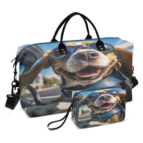 Reisetasche für Hunde, Sonnenbrillen, Reisetasche, Fitnessstudio, Yoga, Handgepäcktasche für Männer und Frauen, Wochenendtasche, Sonnenbrille für Hunde, Einheitsgröße, Reisetasche von Mnsruu