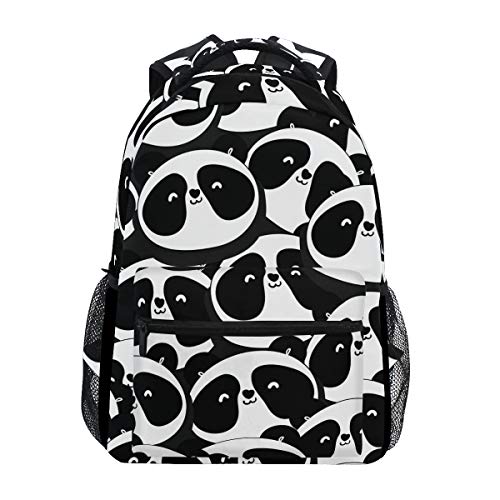 Rucksack mit Panda-Muster, Schultasche, Reise-Tagesrucksack, Rucksack für Studenten, Jungen, Mädchen, Laptop-Rucksack von Mnsruu