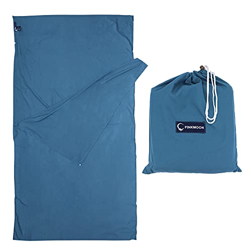 MoYouno Hüttenschlafsack aus Mikrofaser,Reiseschlafsack,Schlafsack Inlett,Schlafsack Inlett,Ideal für Hostels (Blau) von MoYouno