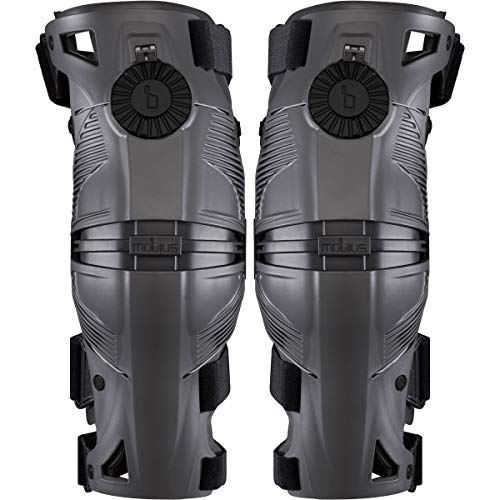Mobius Orthesen X8 (Paar) – grau/schwarz – medium Knieschützer Unisex Erwachsene, FR: M (Größe Hersteller: M) von MOBIUS