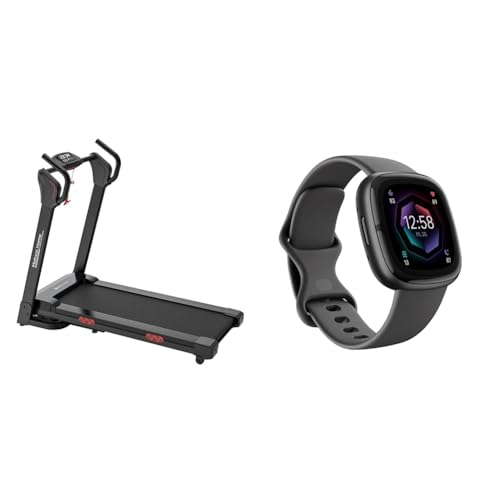 Mobvoi Home Laufband Neigung 3HP Falten Laufband 15% Steigungen mit Bluetooth Workout App & Fitbit Sense 2 by Google – Smartwatch Damen/Herren – Fitnessuhr mit integriertem GPS und Telefonfunktion von Mobvoi