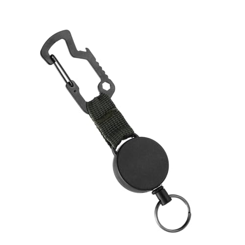 Mocoocouture Retacractable Pull Stahldraht Seilschnallen Schlüsseltastkaste Keychain Außenschlüsselketten Werkzeug Dauere Mit Clip von Mocoocouture