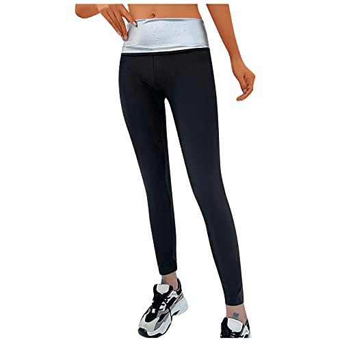 Modaworld Damen Sauna Jogginghose Sporthose Gewichtsverlust Hosen Hohe Taille Trainingshose Kurz Schwitzhose zum Abnehmen Schnelltrocknend Sweathose Bauchkontrolle Oberschenkel Shaper von Modaworld