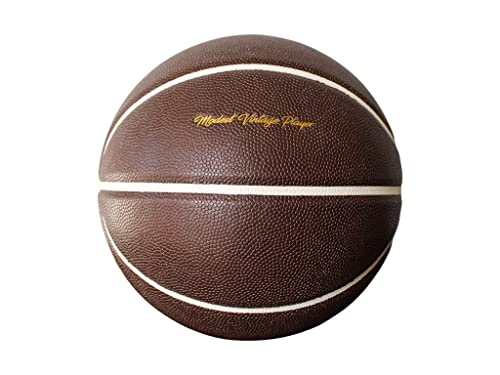 Modest Vintage Player Ltd Produkte Dunkelbrauner Leder-Basketball von Modest Vintage Player Ltd