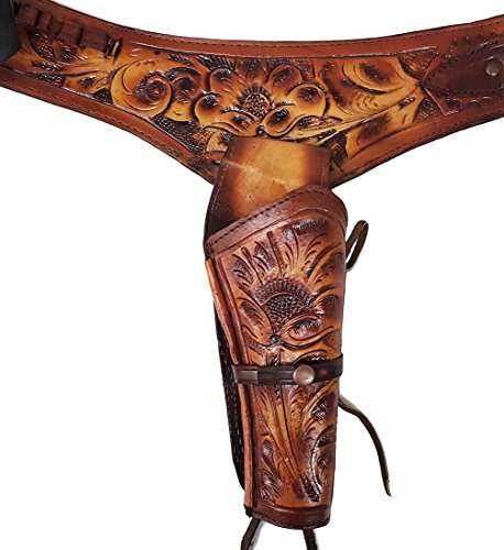 Modestone 44/45 Western Leather Holster Pistolengürtel Rig Revolver 42 Tan von Modestone