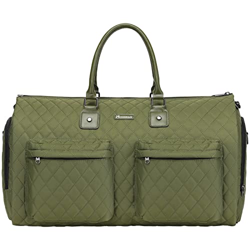 Wandelbare Kleidersäcke für Damen für die Reise, Modoker Wasserdichter Handgepäck-Kleidersack Kleidersack – 2 in 1 Hängekoffer Anzug Reisegepäcktasche, Grün von Modoker