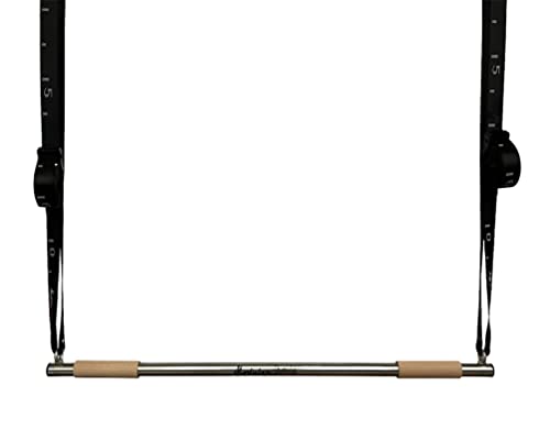 ModularSports SLIDE'N'ROLL rotierende Klimmzugstange 125cm aus Edelstahl mit Holzgriffen/Klimmzugstange Outdoor und Indoor geeignet/effektives Klimmzugtraining für Kletterer und Boulderer von Modular Sports