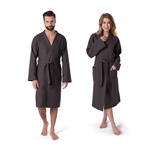 Möve Unisex Homewear Kimono, Graphite, L EU von Möve