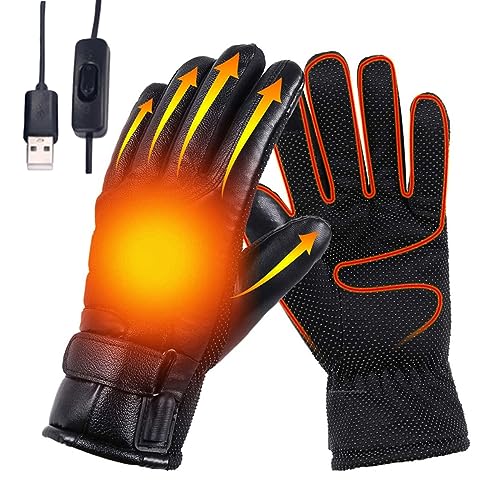 Beheizte Handschuhe, Touchscreen Heizhandschuhe für Damen Herren, USB Wasserdicht Heizhandschuhe für Motorrad Angeln Wandern Radfahren Skifahren von Mokeum