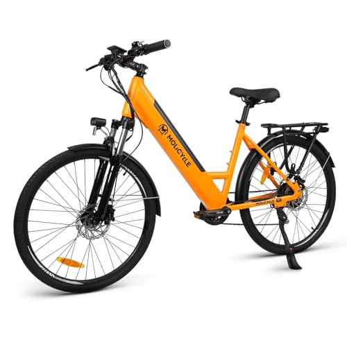 Molicycle R1 E-Bike Damen 26 Zoll Elektrofahrräder Trekking/City E-Fahrrad mit 36V 14.5Ah Wechselakku für Lange Reichweite bis zu 110Km, 250W Motor, EU-konformes Ebike (Orange) von Molicycle