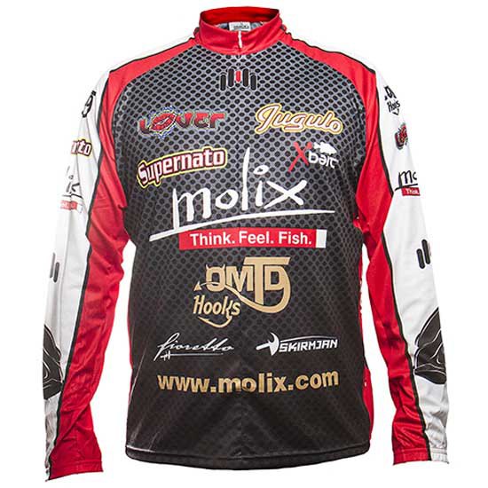 Molix Pro Tournament Long Sleeve T-shirt Rot,Schwarz 3XL Mann von Molix
