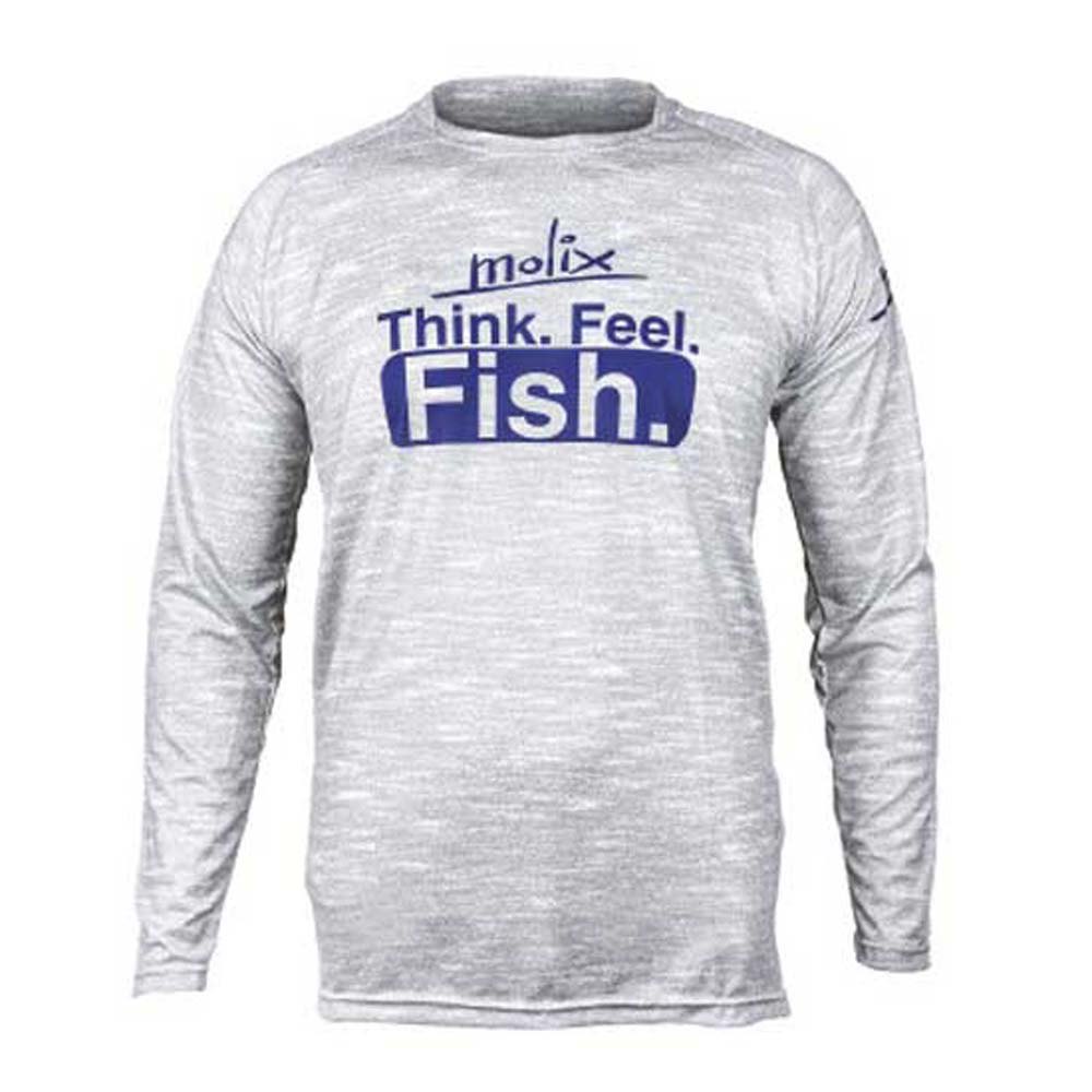 Molix Professional Fish Long Sleeve T-shirt Grau 2XL Mann von Molix