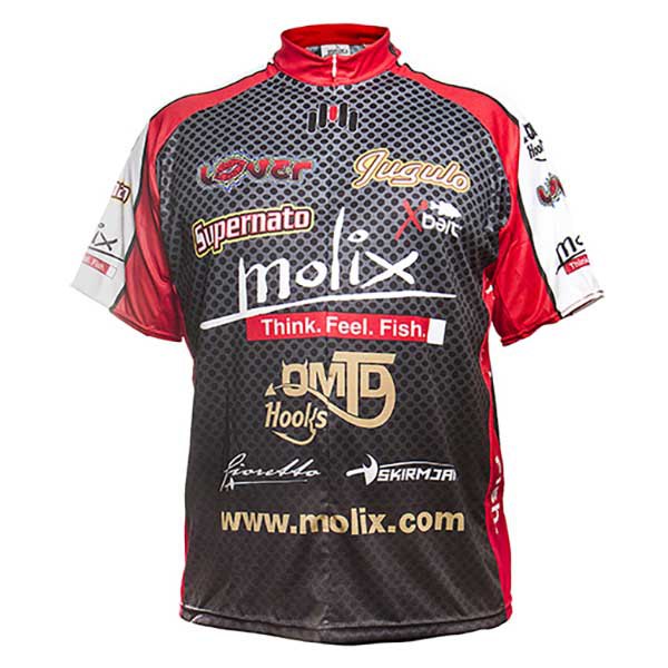 Molix Professional Tournament Short Sleeve T-shirt Rot,Schwarz 3XL Mann von Molix