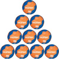 10er Ballpaket molten School TraineR Handball H0F-ST orange/blau 0 von Molten