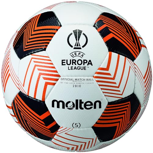 Molten 2810 UEL Fußball | UEFA Europa Leage Offizieller Spielball | Strukturiertes PU-Leder für Kontrolle und Formbeständigkeit | Größe 4 – für Jungen und Mädchen im Alter von 9 bis 14 Jahren von Molten