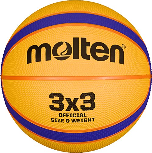 Molten B33T2000 Outdoor Basketball Rot, Größe 6, Gelb/Blau/Orange, 6 von Molten
