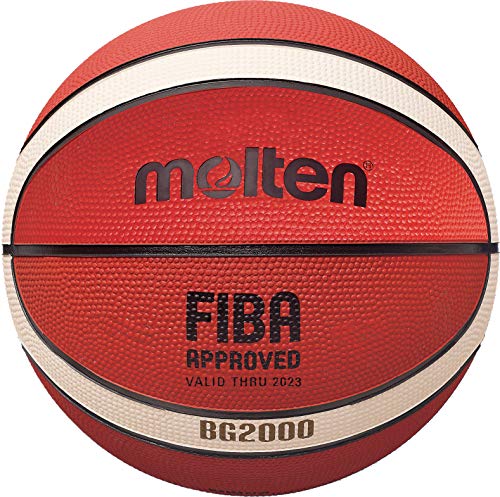 Molten BG-Serie Leder-Basketball, FIBA-genehmigt, BG2000, Größe 6, B6G2000, zweifarbig von Molten