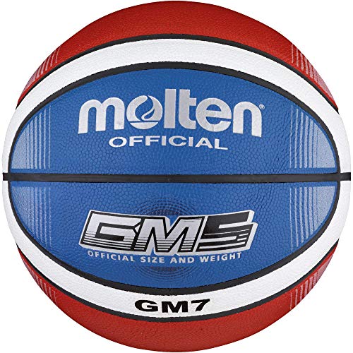 Molten BGMX7-C Top Training Basketball, Blau/Rot/Weiß, Größe 7 von Molten