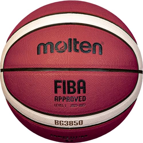 Molten Basketball B5G3850, TOP Trainingsball, Synthetik-Leder, 12 Felder, Größe 5 von Molten