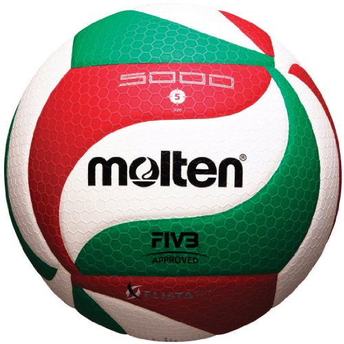 Molten V5M5000 Herren NCAA Flistatech Volleyball (Rot/Grün/Weiß, Offiziell) von Molten