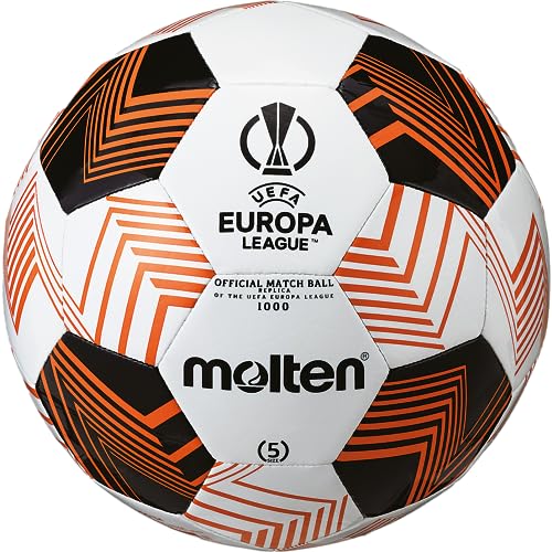 Molten Freizeit-/Promotionball F5U1000-34, Replika UEFA, Design 2023/24 UEL, Weiß/Orange, Größe: 5 von Molten