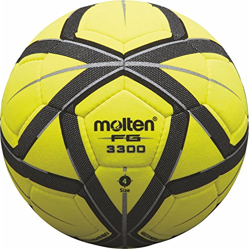 Molten Fußball F4G3300, Gelb/Schwarz/Silber, 4 von Molten