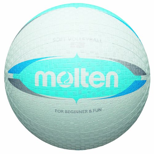 Molten Kinder Dodgeball Ball, Weiß/Blau, 155 g, Durchmesser: 200 mm von Molten